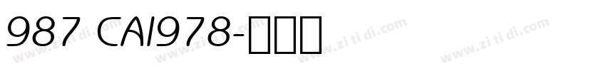 987 CAI978字体转换